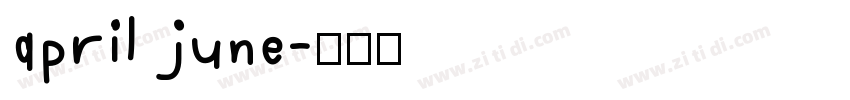 april june字体转换